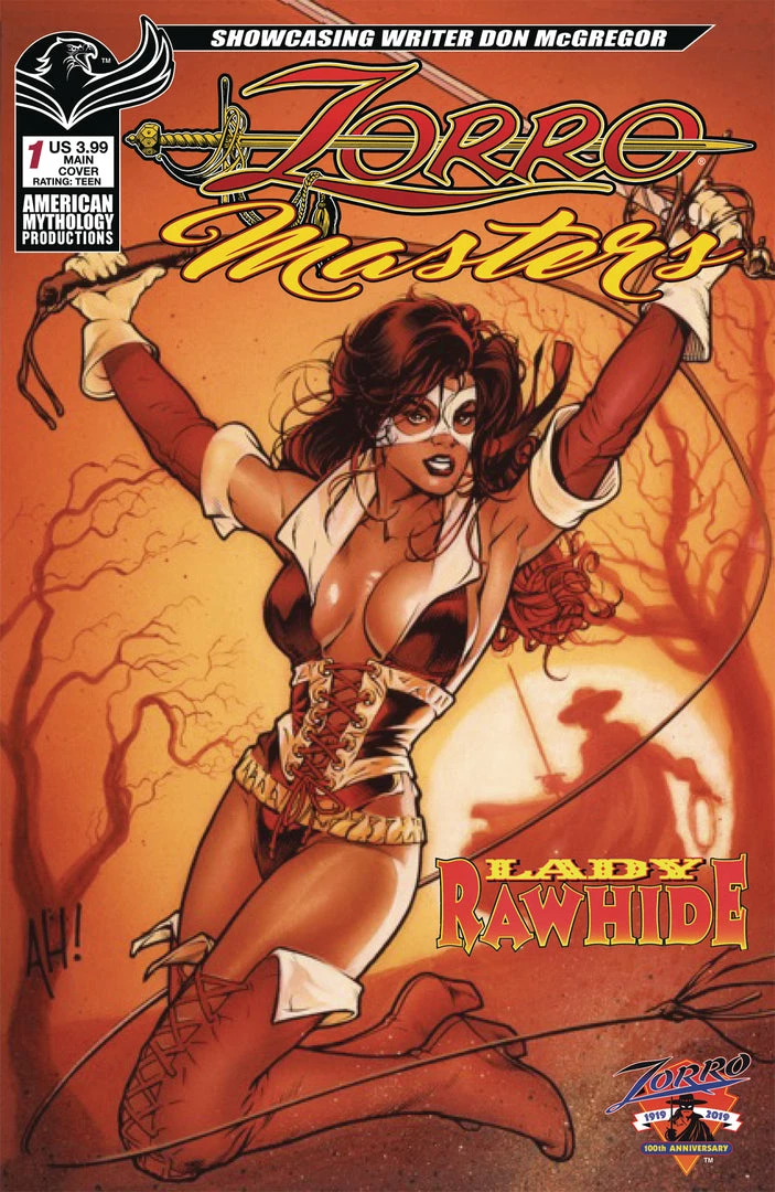 AMERICAN MYTHOLOGY PRODUCTIONS COMICS ZORRO MASTERS DON MCGREGOR LADY RAWHIDE 25TH ANN CVR A 1 AMERICAN MYTHOLOGY PRODUCTIONS COMICS ZORRO MASTERS DON MCGREGOR LADY RAWHIDE 25TH ANN CVR A