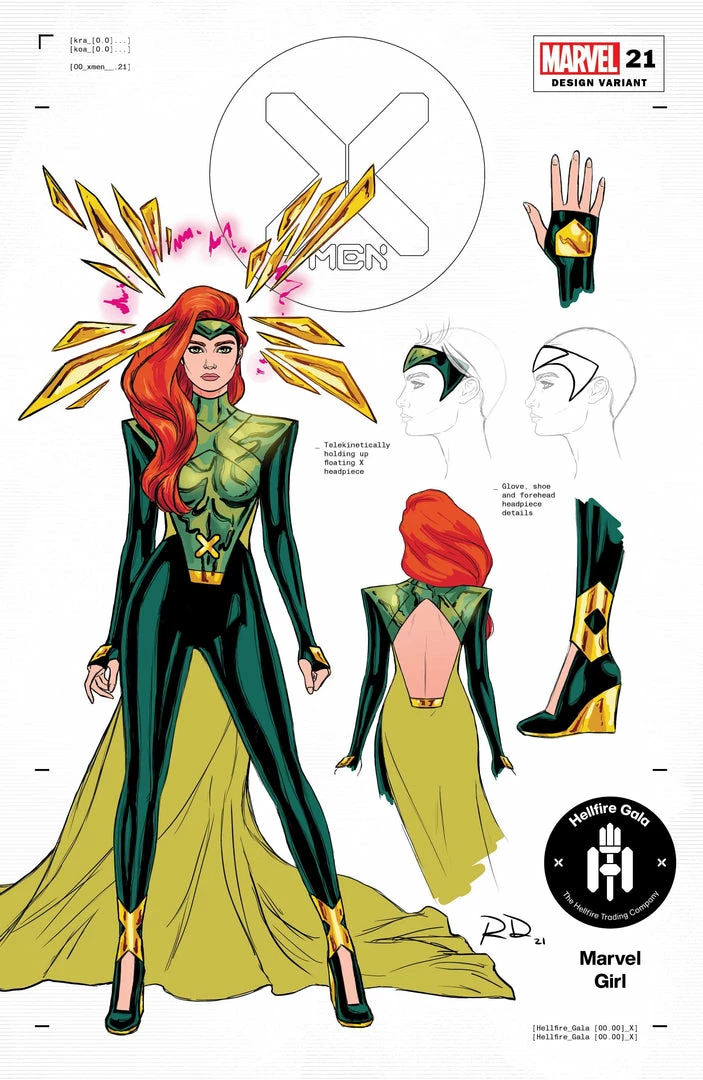 MARVEL COMICS X-MEN #21 DAUTERMAN JEAN GREY DESIGN VAR 1 MARVEL COMICS X-MEN #21 DAUTERMAN JEAN GREY DESIGN VAR