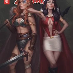 DYNAMITE COMICS VAMPIRELLA RED SONJA #9 CVR B SAMPAIO