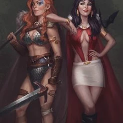 DYNAMITE COMICS VAMPIRELLA RED SONJA #9 SAMPAIO VIRGIN CVR