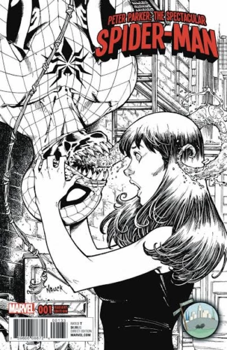 MARVEL COMICS PETER PARKER SPECTACULAR SPIDER-MAN #1 NAUCK COLLECTOR CAVE B&W VARIANT 1 MARVEL COMICS PETER PARKER SPECTACULAR SPIDER-MAN #1 NAUCK COLLECTOR CAVE B&W VARIANT