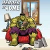 MARVEL COMICS HEROES AT HOME #1 RON LIM VAR