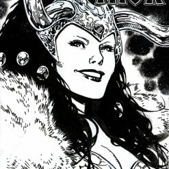 MARVEL PRH COMICS THOR #21 CHEUNG HEADSHOT SKETCH VAR