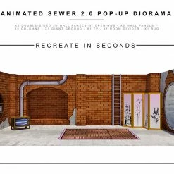 Collector Cave EXTREME SETS -ANIMATED SEWER 2.0 POP UP 1/12 SCALE DIORAMA