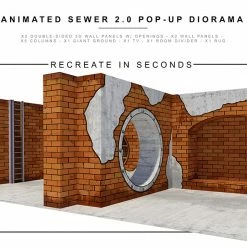 Collector Cave EXTREME SETS -ANIMATED SEWER 2.0 POP UP 1/12 SCALE DIORAMA