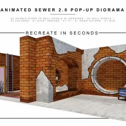 Collector Cave EXTREME SETS -ANIMATED SEWER 2.0 POP UP 1/12 SCALE DIORAMA