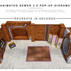 Collector Cave EXTREME SETS -ANIMATED SEWER 2.0 POP UP 1/12 SCALE DIORAMA