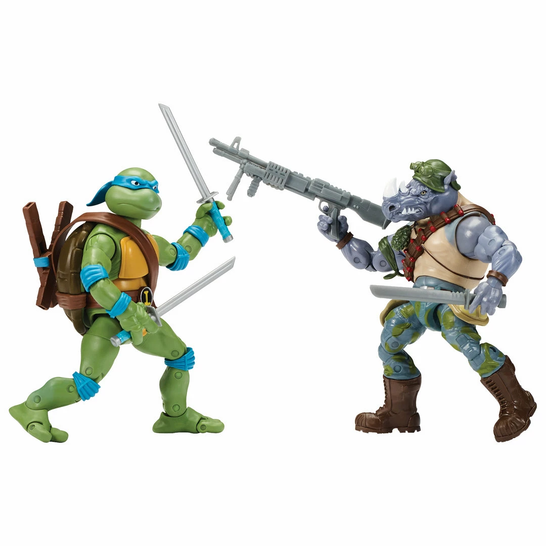 PLAYMATES TMNT CLASSIC - LEONARDO VS ROCKSTEADY 2PK AF 2 PLAYMATES TMNT CLASSIC - LEONARDO VS ROCKSTEADY 2PK AF