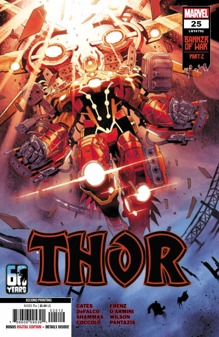 MARVEL PRH COMICS THOR #25 2ND PTG COCCOLO VAR 1 MARVEL PRH COMICS THOR #25 2ND PTG COCCOLO VAR