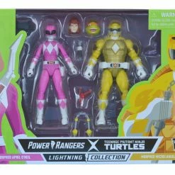 Collector Cave Power Rangers X TMNT Morphed April O'Neil & Morphed Michelangelo Figures
