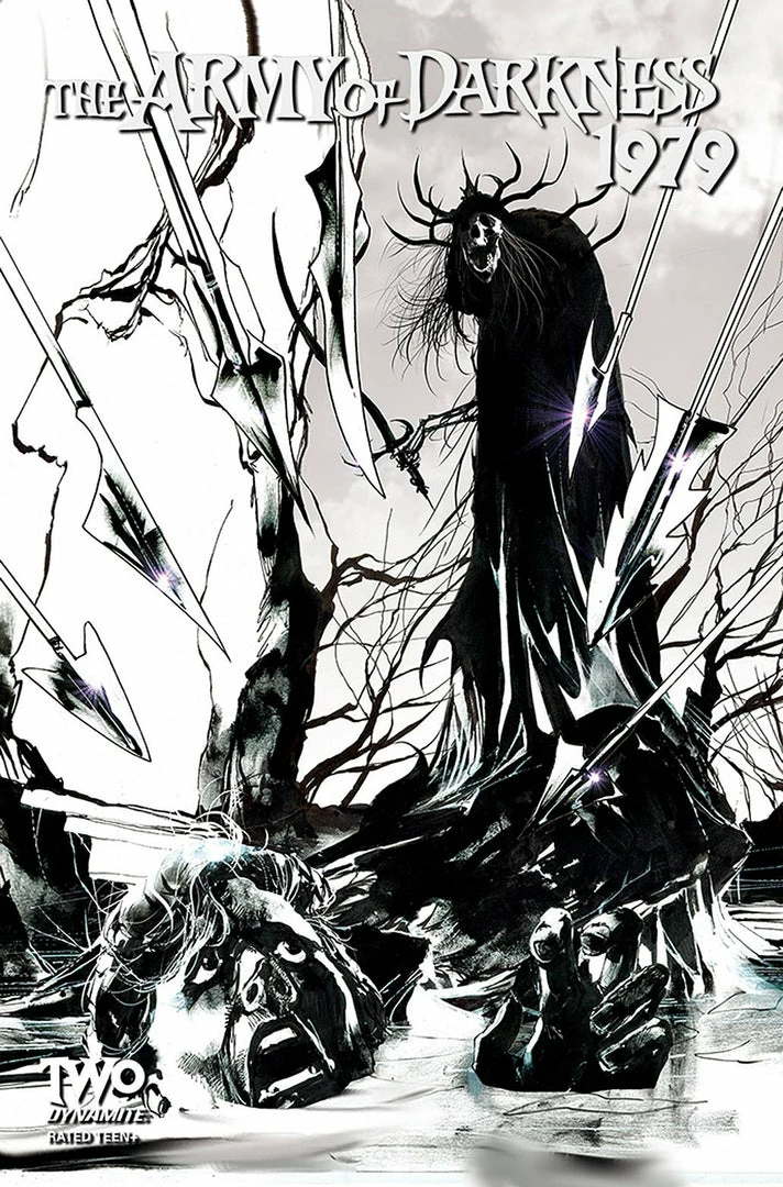 DYNAMITE ARMY OF DARKNESS 1979 #2 CVR F 15 COPY INCV SAYGER B&W COMICS 1 DYNAMITE ARMY OF DARKNESS 1979 #2 CVR F 15 COPY INCV SAYGER B&W COMICS