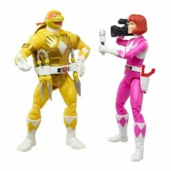 Collector Cave Power Rangers X TMNT Morphed April O'Neil & Morphed Michelangelo Figures