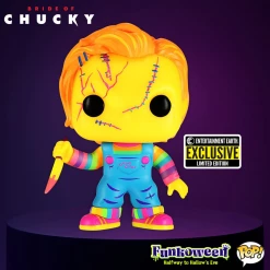 Funko Pop! Bride Of Chucky - Entertainment Earth Exclusive Chucky [Black Light] JUST ARRIVED!