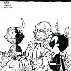 MARVEL COMICS DIE!NAMITE #3 7 COPY PEANUTS HOMAGE LINE ART FOC INCV
