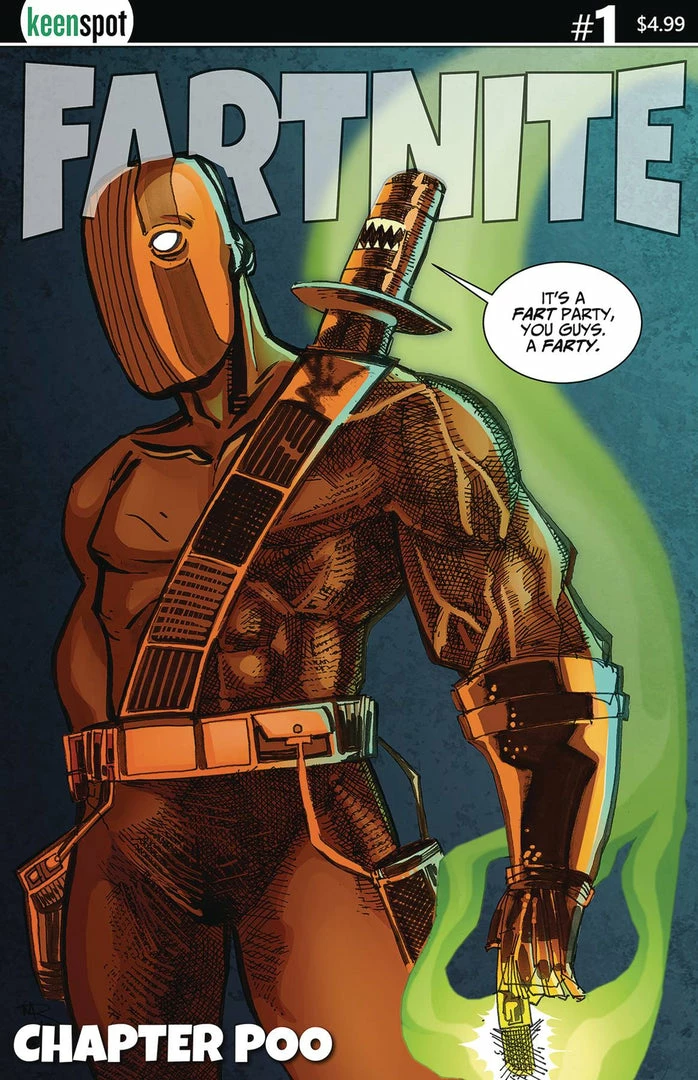 KEENSPOT ENTERTAINMENT FARTNITE CHAPTER POO #1 CVR C FART PARTY 1 KEENSPOT ENTERTAINMENT FARTNITE CHAPTER POO #1 CVR C FART PARTY