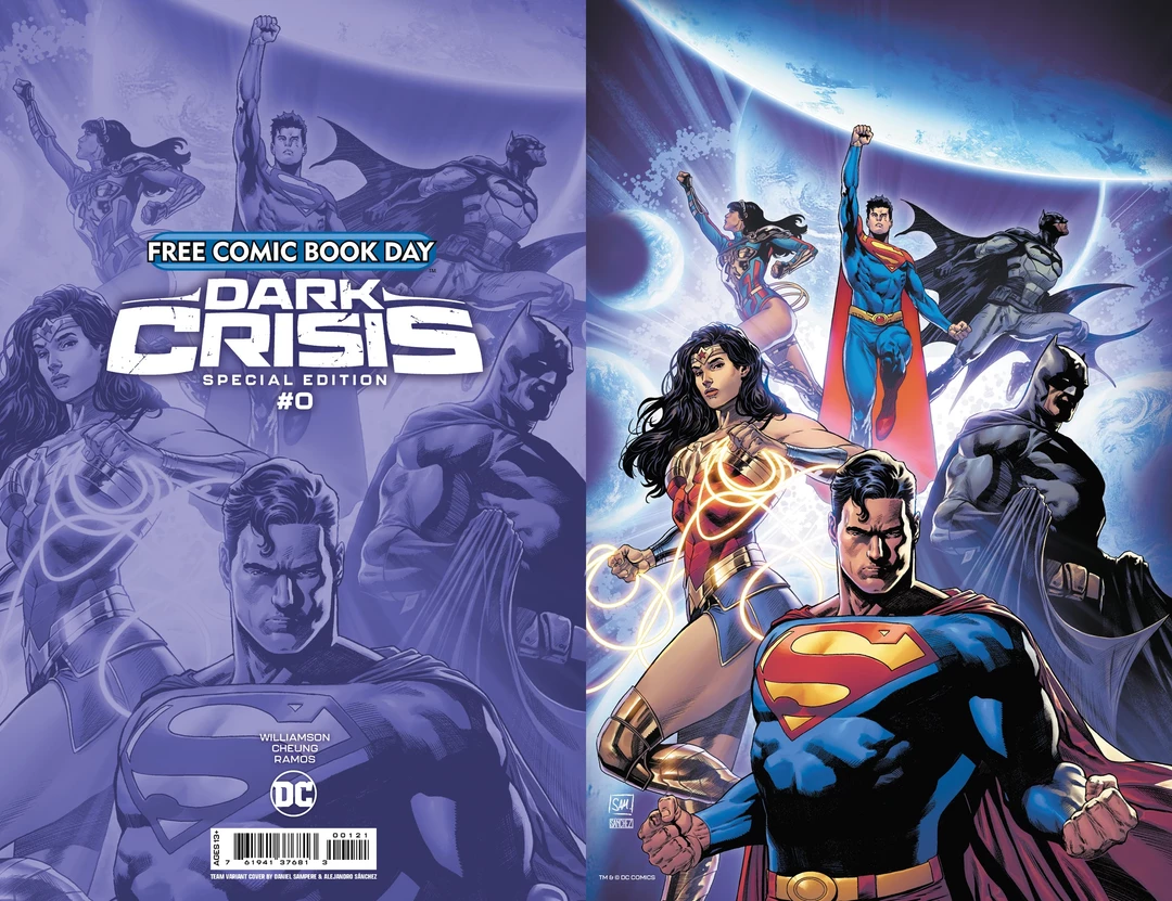 DC COMICS FCBD 2022 DARK CRISIS SPECIAL EDITION #0 CVR B DANIEL SAMPERE VIRGIN FOIL CARD STOCK VAR 1 DC COMICS FCBD 2022 DARK CRISIS SPECIAL EDITION #0 CVR B DANIEL SAMPERE VIRGIN FOIL CARD STOCK VAR