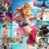 DC COMICS DC SWIMSUIT 10 COMICS CARD STOCK VARIANT SET (8/31/22) (8/31/22)