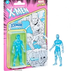HASBRO FIGURES MARVEL LEGENDS - RETRO 375 COLLECTION - ICEMAN (UNPUNCHED CARD)
