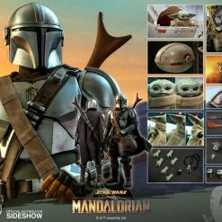 The Mandalorian - Mandalorian And The Child Quarter Scale Figure By Hot Toys