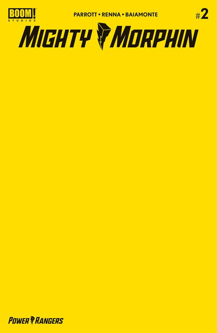 BOOM! STUDIOS MIGHTY MORPHIN #2 CVR C YELLOW BLANK SKETCH COMICS 1 BOOM! STUDIOS MIGHTY MORPHIN #2 CVR C YELLOW BLANK SKETCH COMICS