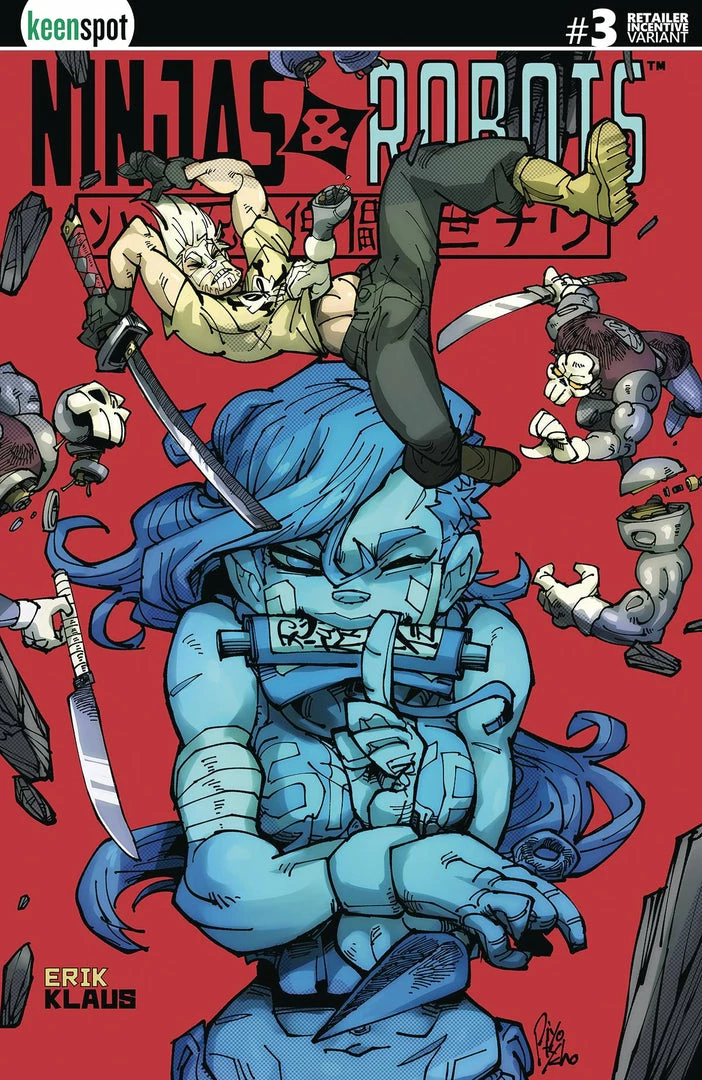 KEENSPOT ENTERTAINMENT NINJAS & ROBOTS #3 CVR D INCV CVR PIYOTYCHO 1 KEENSPOT ENTERTAINMENT NINJAS & ROBOTS #3 CVR D INCV CVR PIYOTYCHO