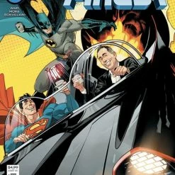 DC COMICS BATMAN SUPERMAN WORLDS FINEST #1 CVR J DAN MORA JERRY SEINFELD IN THE BAT-MOBILE GETTING COFFEE CARD STOCK VAR
